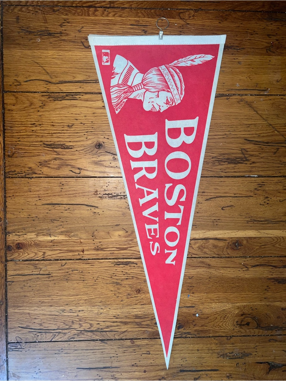 Boston Braves Red Vintage Pennant Wall Decor 12” x 30”